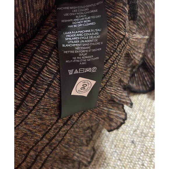 Anthropologie Shimmer Puff-Sleeved Top NWT SZ XLP - Picture 7 of 10